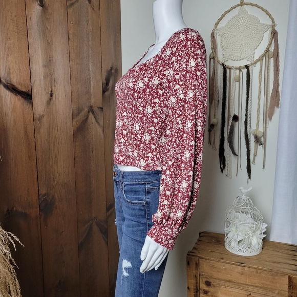 NWT Lush - Naomi Square Neck Crop Top - Picture 2 of 13